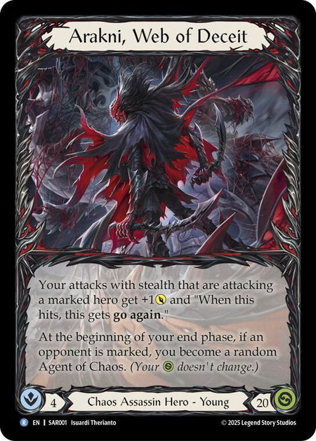 Arakni, Web of Deceit (Extended Art) - Silver Age Chapter 2 Flesh and Blood trading card