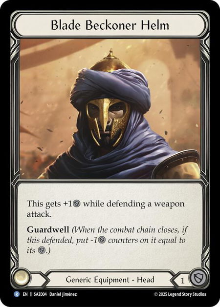 Blade Beckoner Helm (SAZ004) - Silver Age Chapter 2 Flesh and Blood trading card