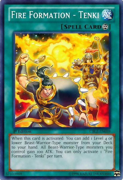 Fire Formation - Tenki trading card from Cosmo Blazer Fire Formation - Tenki - Cosmo Blazer YuGiOh trading card