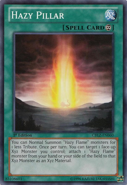Hazy Pillar trading card from Cosmo Blazer Hazy Pillar - Cosmo Blazer YuGiOh trading card