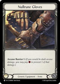 Nullrune Gloves - Silver Age Chapter 2  #SDO008 - Common Flesh and Blood Trading Card