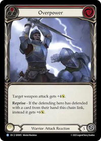 Overpower (Red) - Silver Age Chapter 2  #SDO015 - Rare Flesh and Blood Trading Card