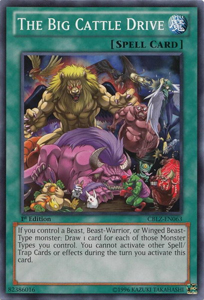 The Big Cattle Drive trading card from Cosmo Blazer The Big Cattle Drive - Cosmo Blazer YuGiOh trading card