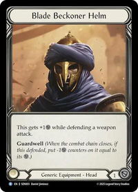 Blade Beckoner Helm (SEN003) - Silver Age Chapter 2  #SEN003 - Rare Flesh and Blood Trading Card