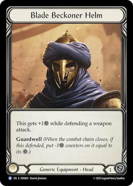 Blade Beckoner Helm (SEN003) - Silver Age Chapter 2 Flesh and Blood trading card