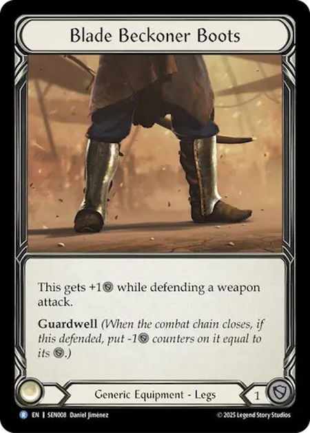 Blade Beckoner Boots (SEN008) - Silver Age Chapter 2 Flesh and Blood trading card