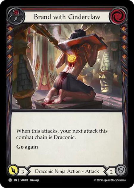 Brand with Cinderclaw (Red) - Silver Age Chapter 2 Flesh and Blood trading card