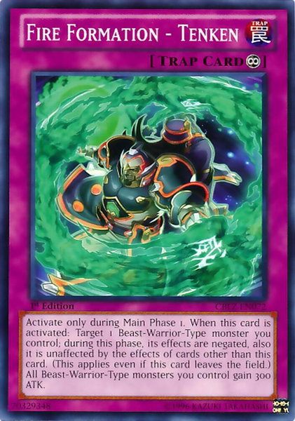 Fire Formation - Tenken trading card from Cosmo Blazer Fire Formation - Tenken - Cosmo Blazer YuGiOh trading card