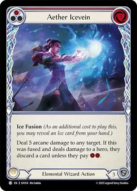 Aether Icevein (Red) - Silver Age Chapter 1 Flesh and Blood trading card