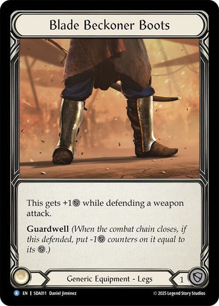 Blade Beckoner Boots (SDA011) - Silver Age Chapter 1 Flesh and Blood trading card