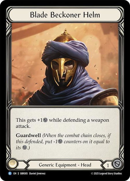 Blade Beckoner Helm (SBR005) - Silver Age Chapter 1 Flesh and Blood trading card