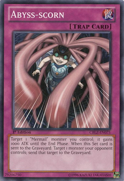 Abyss-scorn trading card from Cosmo Blazer Abyss-scorn - Cosmo Blazer YuGiOh trading card