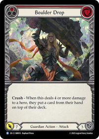 Boulder Drop (Red) - Silver Age Chapter 1  #SBR013 - Rare Flesh and Blood Trading Card