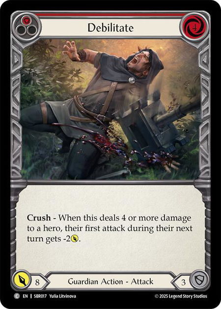 Debilitate (Red) - Silver Age Chapter 1 Flesh and Blood trading card