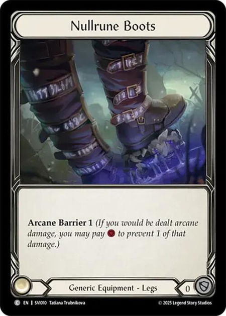 Nullrune Boots (SVI010) - Silver Age Chapter 1 Flesh and Blood trading card
