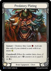 Predatory Plating - Silver Age Chapter 1  #SKA006 - Rare Flesh and Blood Trading Card