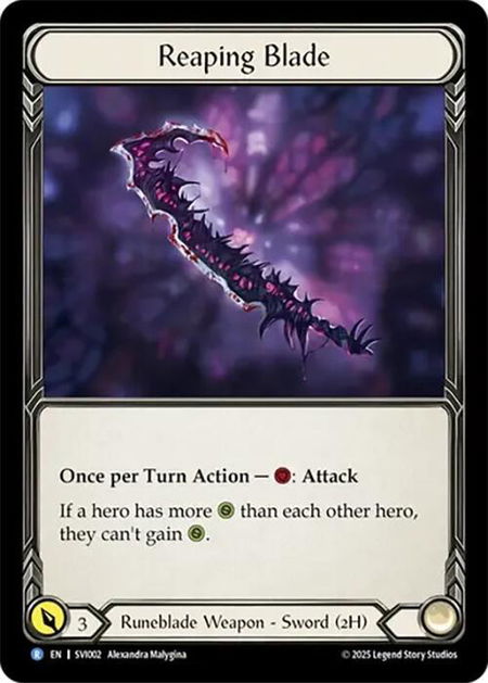 Reaping Blade - Silver Age Chapter 1 Flesh and Blood trading card