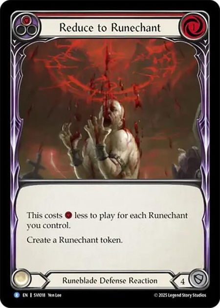 Reduce to Runechant - Silver Age Chapter 1 Flesh and Blood trading card