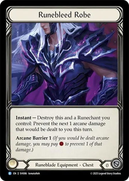 Runebleed Robe - Silver Age Chapter 1 Flesh and Blood trading card