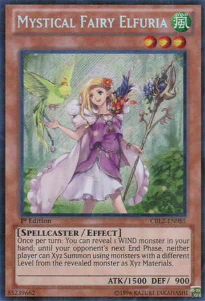 Mystical Fairy Elfuria trading card from Cosmo Blazer Mystical Fairy Elfuria - Cosmo Blazer YuGiOh trading card