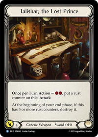 Talishar, the Lost Prince - Silver Age Chapter 1  #SDA003 - Rare Flesh and Blood Trading Card