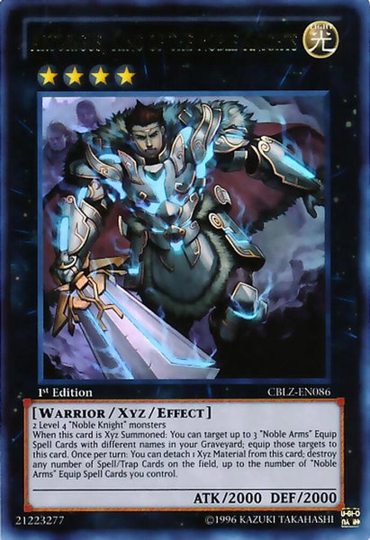 Artorigus, King of the Noble Knights trading card from Cosmo Blazer Artorigus, King of the Noble Knights - Cosmo Blazer YuGiOh trading card