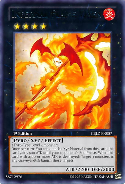 Infernal Flame Vixen trading card from Cosmo Blazer Infernal Flame Vixen - Cosmo Blazer YuGiOh trading card