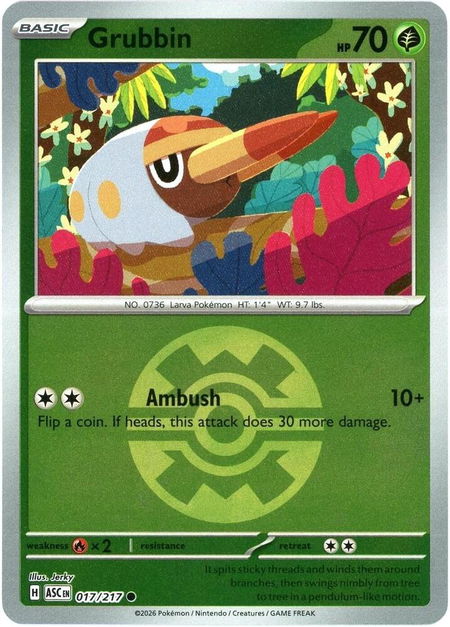 Grubbin (Quick Ball) - ME: Ascended Heroes Pokémon trading card