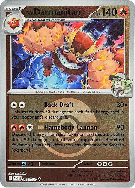 N's Darmanitan (Poke Ball) - ME: Ascended Heroes Pokémon trading card