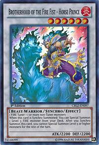 Brotherhood of the Fire Fist - Horse Prince - Cosmo Blazer YuGiOh trading card