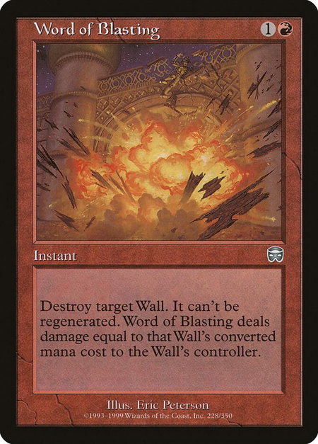 Word of Blasting - Mercadian Masques Magic: The Gathering trading card