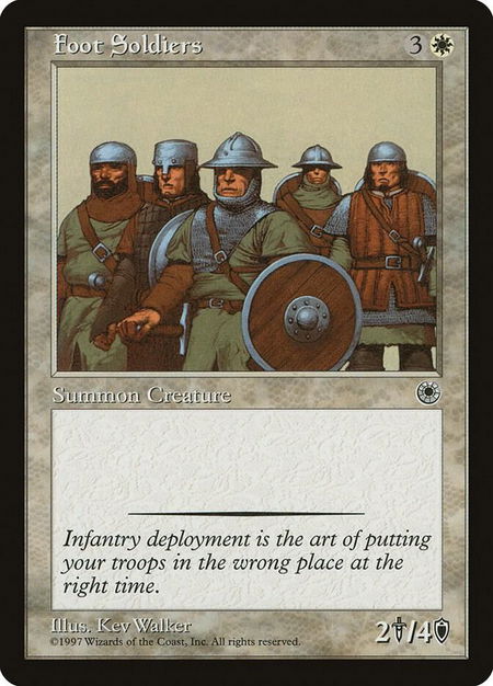 Foot Soldiers - Portal Magic: The Gathering trading card