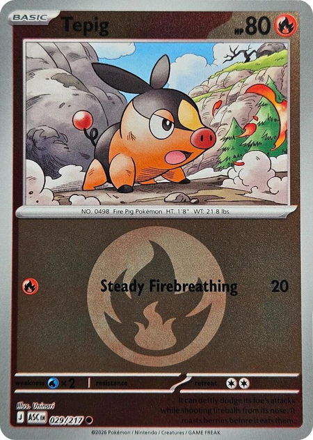 Tepig (Energy Symbol Pattern) - ME: Ascended Heroes Pokémon trading card