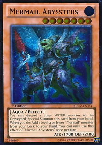 Mermail Abyssteus (UTR) - Cosmo Blazer (CBLZ) #CBLZ-EN083 - Ultimate Rare YuGiOh Trading Card
