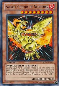 Sacred Phoenix of Nephthys - Structure Deck: Onslaught of the Fire Kings YuGiOh trading card