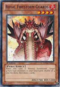 Royal Firestorm Guards - Structure Deck: Onslaught of the Fire Kings YuGiOh trading card