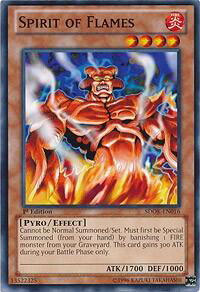 Spirit of Flames - Structure Deck: Onslaught of the Fire Kings (SDOK) #SDOK-EN016 - Common / Short Print YuGiOh Trading Card
