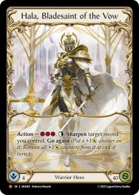 Hala, Bladesaint of the Vow - Armory Deck Origins: Hala (AHA) #AHA001 - Majestic Flesh and Blood Trading Card
