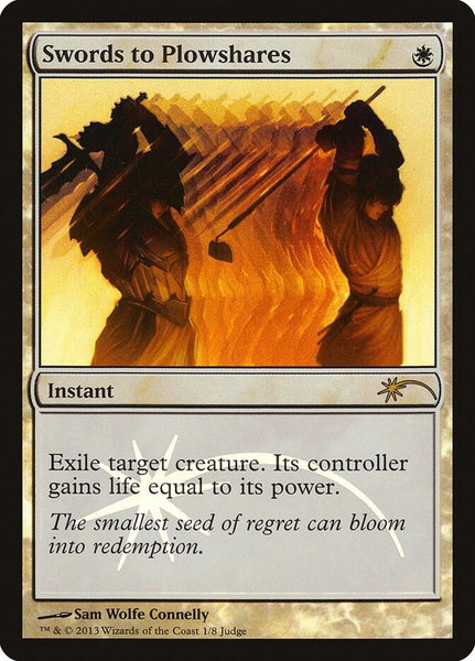 Swords to Plowshares trading card from Judge Promos Swords to Plowshares - Judge Promos Magic: The Gathering trading card