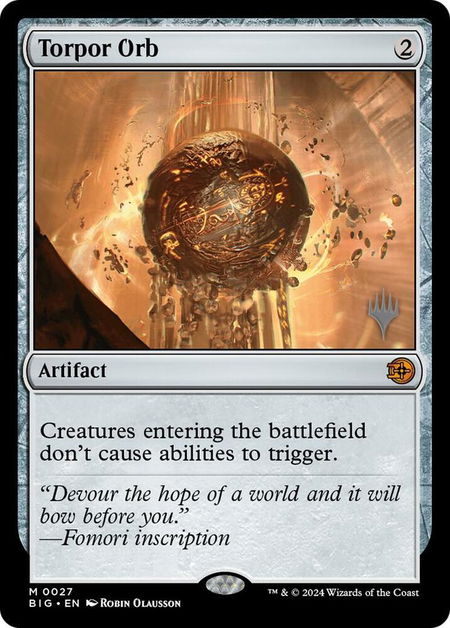 Torpor Orb - Promo Pack: Lorwyn Eclipsed Magic: The Gathering trading card