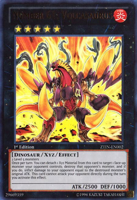 Number 61: Volcasaurus - 2013 Zexal Collection Tin YuGiOh trading card