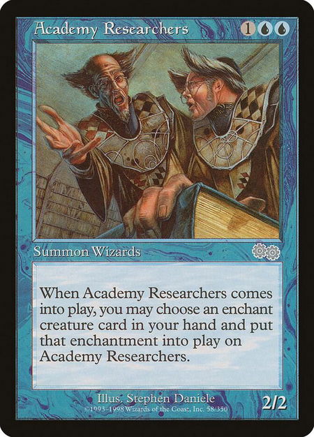 Academy Researchers - Urza's Saga Magic: The Gathering trading card