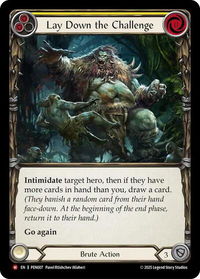 Lay Down The Challenge (Yellow) - Compendium of Rathe (PEN) #PEN007 - Majestic Flesh and Blood Trading Card