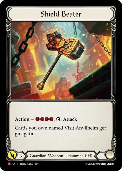 Shield Beater trading card from Compendium of Rathe Shield Beater - Compendium of Rathe Flesh and Blood trading card