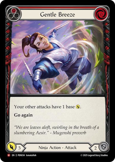 Gentle Breeze (Red) - Compendium of Rathe Flesh and Blood trading card