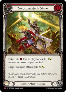 Swordmasters Shine (Red) - Compendium of Rathe (PEN) #PEN048 - Majestic Flesh and Blood Trading Card