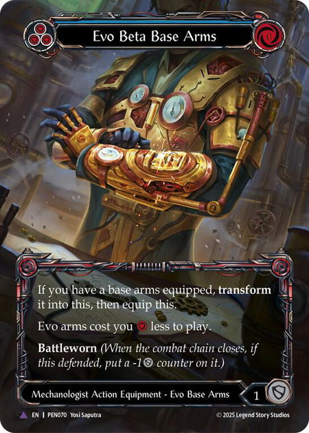 Evo Beta Base Arms (Blue) (Marvel) - Compendium of Rathe Flesh and Blood trading card