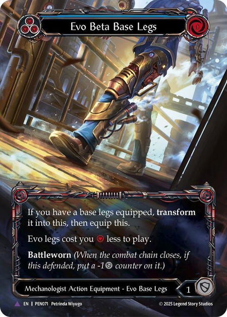Evo Beta Base Legs (Blue) (Marvel) - Compendium of Rathe Flesh and Blood trading card
