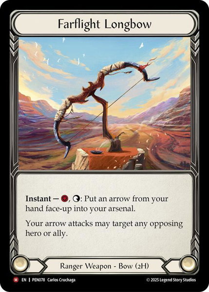 Farflight Longbow trading card from Compendium of Rathe Farflight Longbow - Compendium of Rathe Flesh and Blood trading card