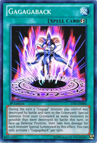 Gagagaback trading card from 2013 Zexal Collection Tin Gagagaback - 2013 Zexal Collection Tin YuGiOh trading card